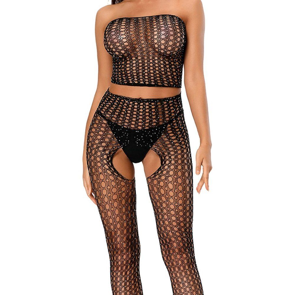 Black Bandeau Seamless Intimates with Sleek Design Women's